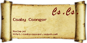 Csaby Csongor névjegykártya